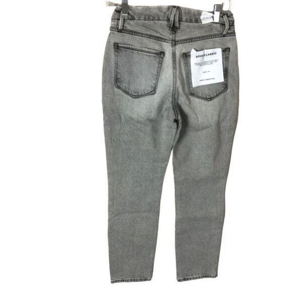 Good American 0/25 Good Classic Low Slim Straight Denim Jeans - Picture 3 of 9